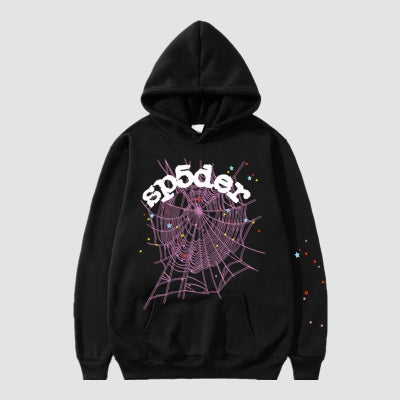 Helloice Spider Web Print Hoodie