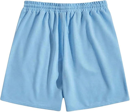 Men's Graphics Shorts Drawstring Waist Print Workout Track Streetwear Shorts with Pocket