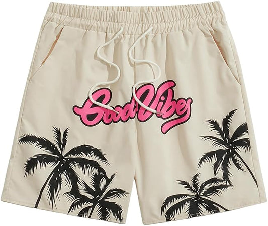 Men's Elastic High Waisted Casual Summer Shorts