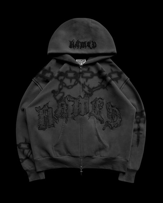 chains zip hoodie cast iron