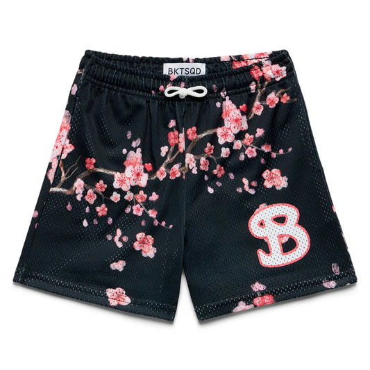 cherry blossom bucket squad youth shorts