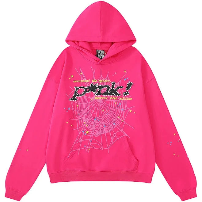 Helloice Spider Web Print Hoodie