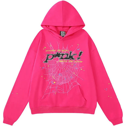 Helloice Spider Web Print Hoodie